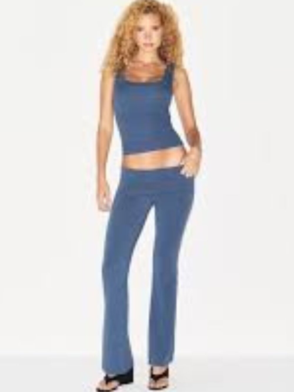 Skims Foldover Pant in Harbor